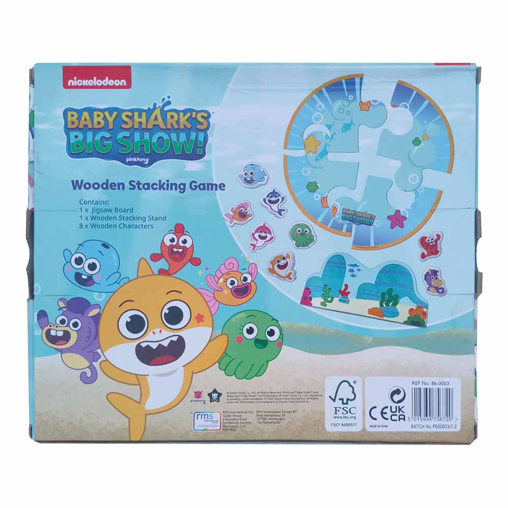 Baby Shark Wooden Balancing Stacking Toy for Kids - Image 2