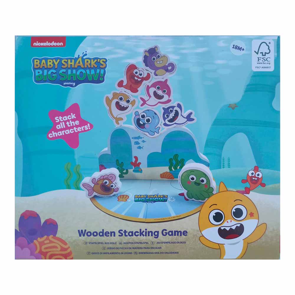 Baby Shark Wooden Balancing Stacking Toy for Kids - Image 3