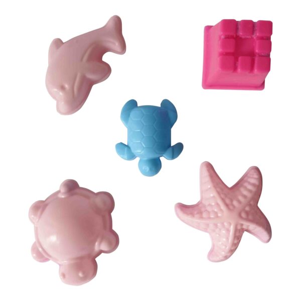 Magical Kinetic Sand Clay | Moldable 1KG in Tub along with 5 Mold for laying Non-Toxic, Non-Sticky, Soft & Never Dries (Multi color) - Image 3