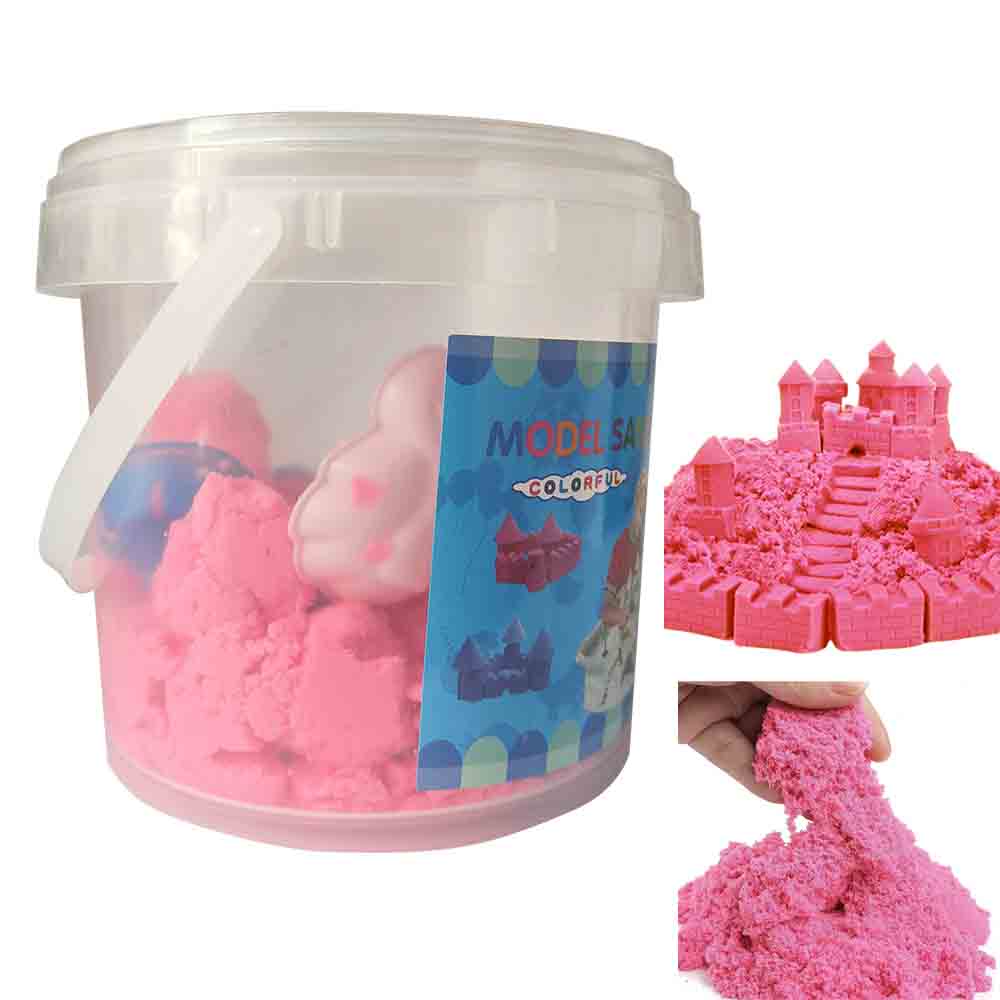 Magical Kinetic Sand Clay | Moldable 1KG in Tub along with 5 Mold for laying Non-Toxic, Non-Sticky, Soft & Never Dries (Multi color)