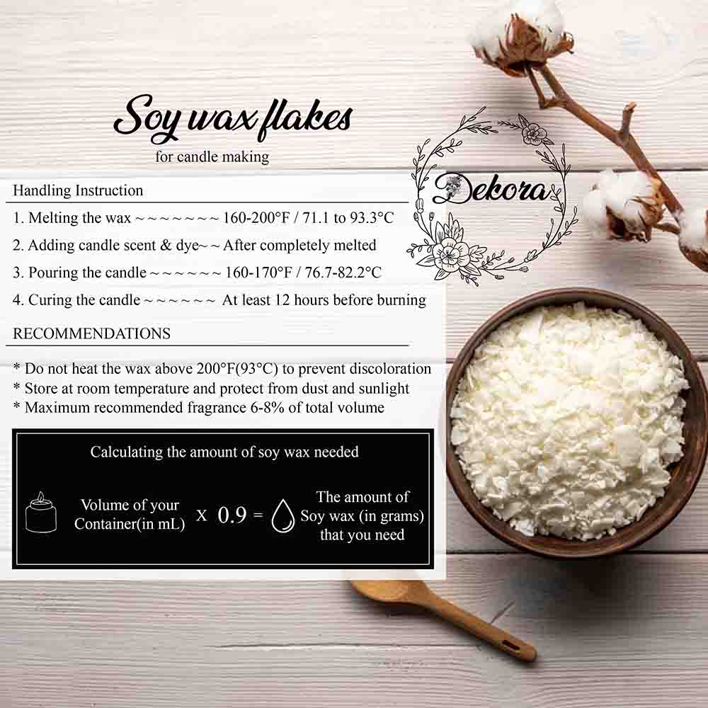 Dekora-Natural Soy Wax Flakes-Eco-Friendly Candle Making Delight - Image 2