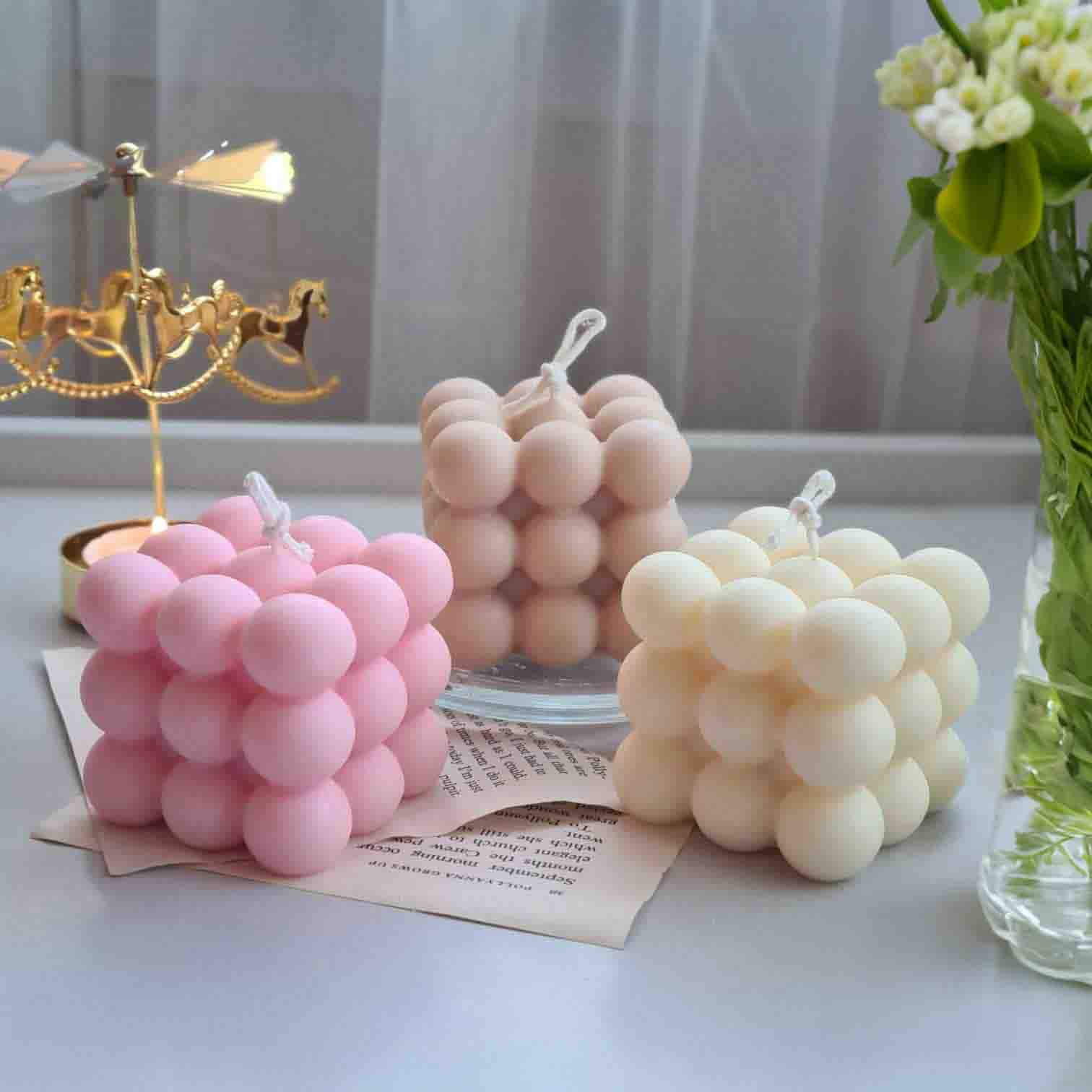 Bubble candle large-Natural Soy Wax Candle Infused with Blissful Fragrance- Customized color and Flavor
