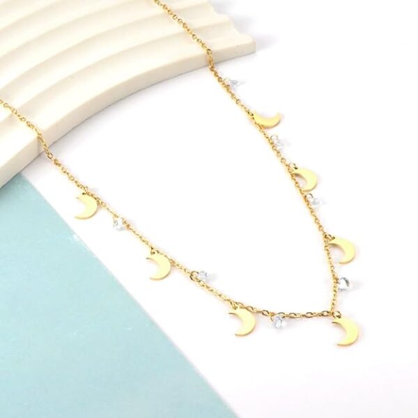 Latest Multilayer Western Neckpiece Neck Chain Necklace for Women and Girls DRC89 - Image 2