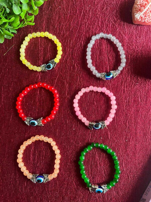 Plain beads evil eye charms bracelet Set of 1 DRB36