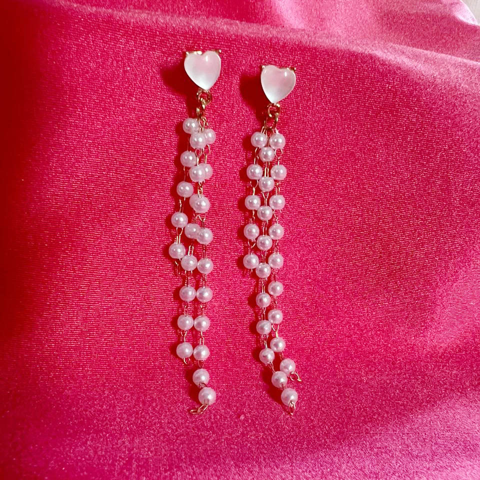 Party Wear Stylish Pearl hanging Dangle Earring For Women Girl Alloy Drops & Danglers  DRE62