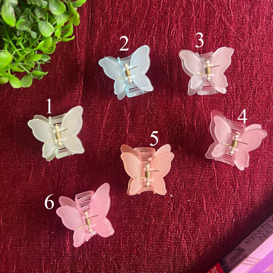 Trendy Butterfly Plastic Barrette Clip clutcher Hair Claw 3D DRHA27